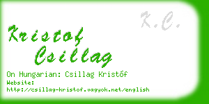 kristof csillag business card